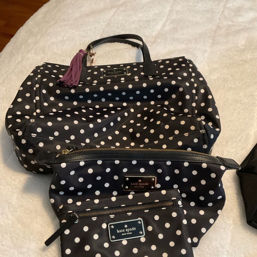 Kate Spade Black Polka Dot Women's Bag Set